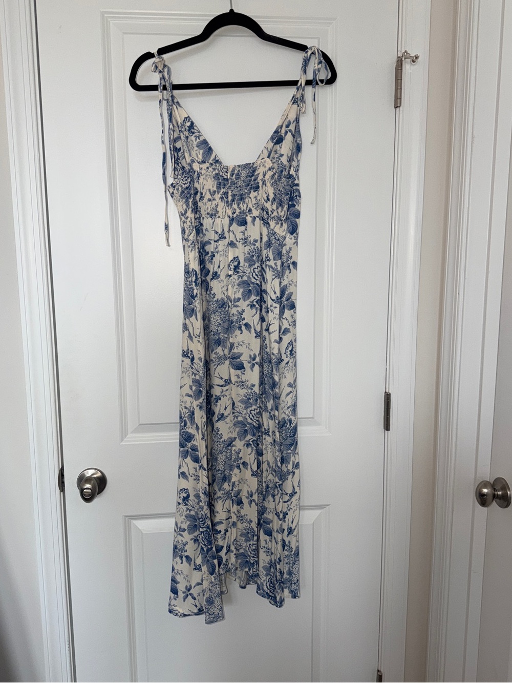 Reformation Blue Floral Slip Midi Dress - Picture 3 of 6
